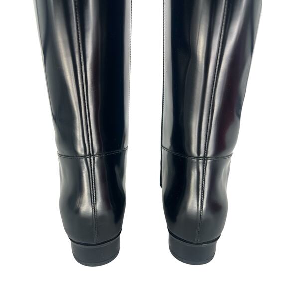 Gucci Interlocking GG Chain Patent Leather Knee Boots - Picture 11 of 16